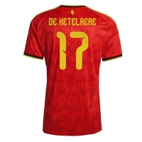 Camiseta Bélgica Charles De Ketelaere #17 Primera Equipación Replica Mundial 2026 mangas cortas